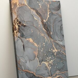 Abstract Slate Grey Marble Canvas Wall Art