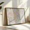 Abstract art gold Lines Printed framed wall art