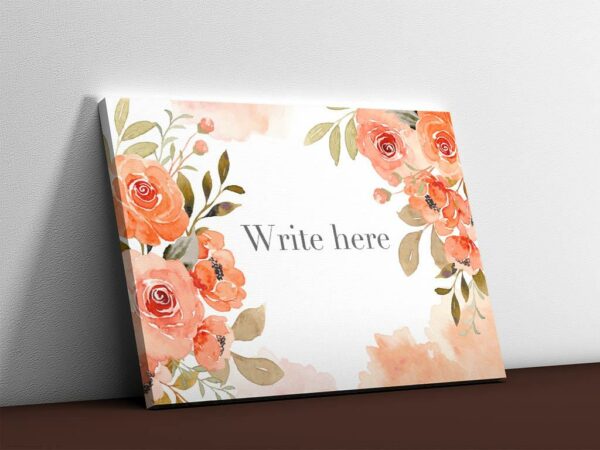 Write your canvas tableu with flowers