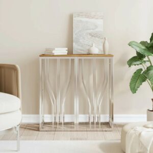Nebel 70cm Solid Wood Top Console Table
