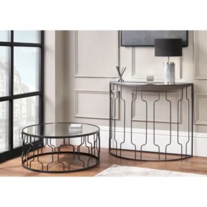 Caprisse 100cm Glass Top Console Table