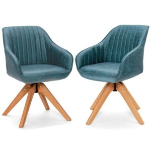 Edesville Faux Leather Swivel Armchair