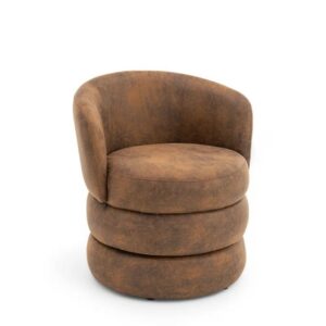 Upholstered Swivel Barrel Chair