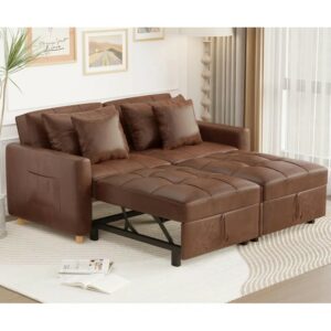 2 Seater Vegan Leather Reclining Sleeper