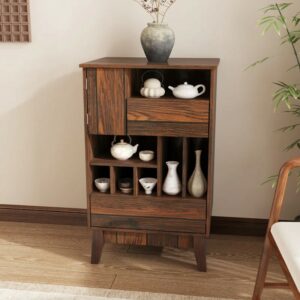Wood Rectangle Accent Cabinet